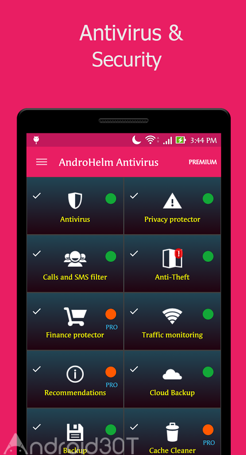 دانلود AndroHelm AntiVirus Security 2.6.7 – گرانترین آنتی ویروس اندروید