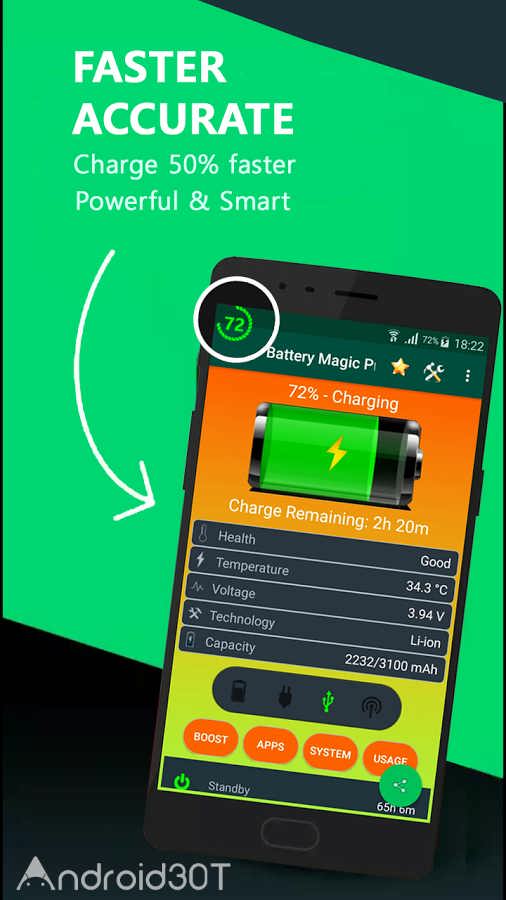 دانلود Battery Magic Pro 1.5.33 – برنامه بهینه سازی و مانیتورینگ باتری اندروید