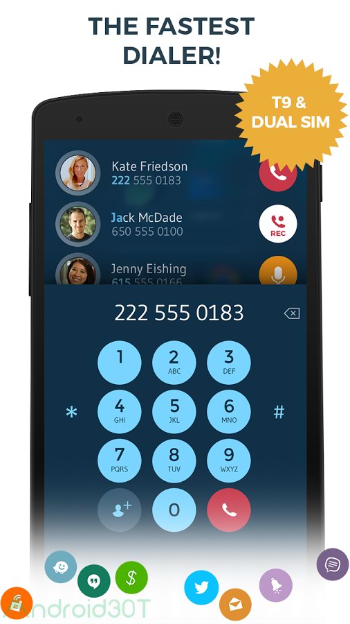 دانلود Contacts Phone Dialer: drupe 3.8.7-Rel – برنامه مدیریت تماس همه کاره اندروید