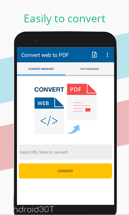 دانلود Convert web to PDF 4.8.10 - برنامه تبدیل وب به پی دی اف اندروید