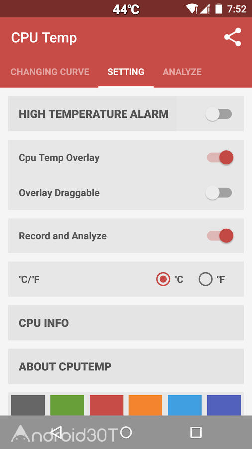 دانلود Cpu Temperature Pure 3.5 – برنامه مانیتورینگ حرفه ای سی پی یو اندروید