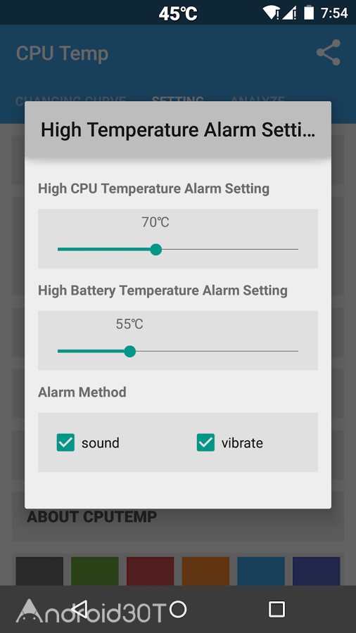 دانلود Cpu Temperature Pure 3.5 – برنامه مانیتورینگ حرفه ای سی پی یو اندروید