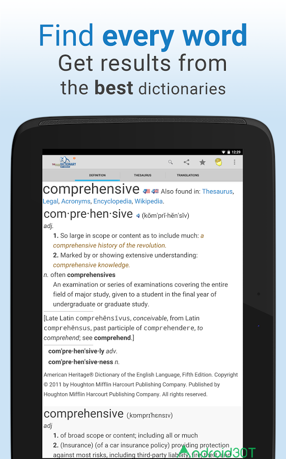 دانلود Dictionary Pro 15 – دیکشنری چند زبانه برای اندروید