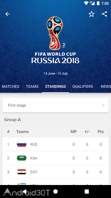 دانلود 4.3.1 2018 FIFA World Cup Russia™ Official App – اپلیکیشن رسمی فیفا 2018 اندروید