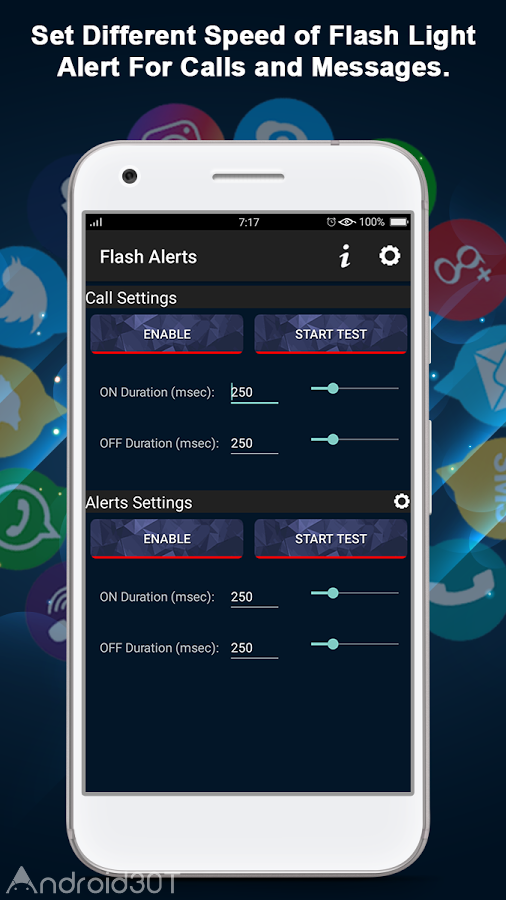 دانلود Flash Alerts on Call & SMS PRO – برنامه هشدار فلاش تماس اندروید