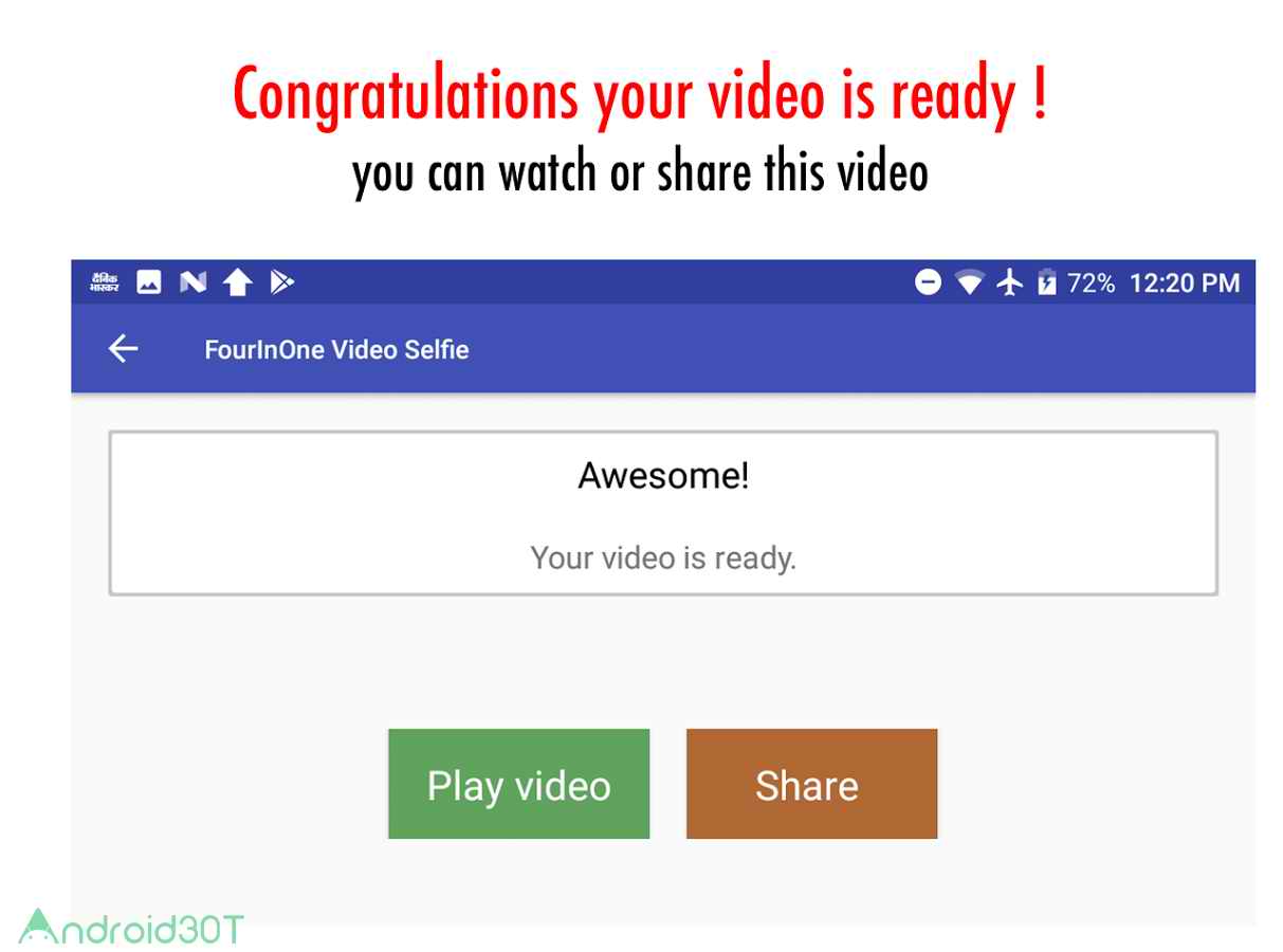 دانلود FourInOne Video Selfie 1.5 – برنامه قراردادن 4 فیلم در یک قاب اندروید