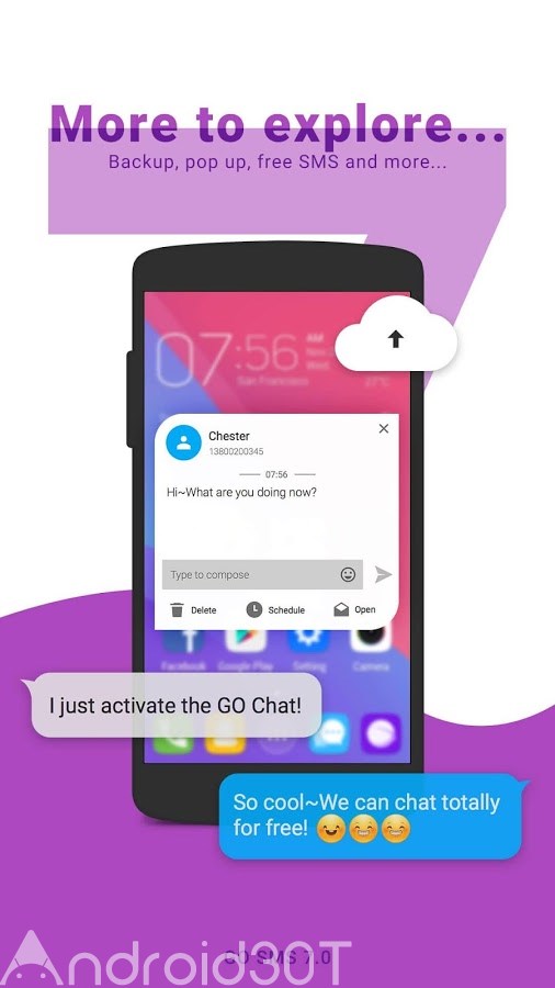 دانلود GO SMS 8.02 – گو اس ام اس اندروید + تم های رایگان