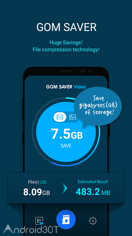 دانلود GOM Saver – Memory Storage Saver and Optimizer 1.4.0 – برنامه بهینه ساز حافظه اندروید