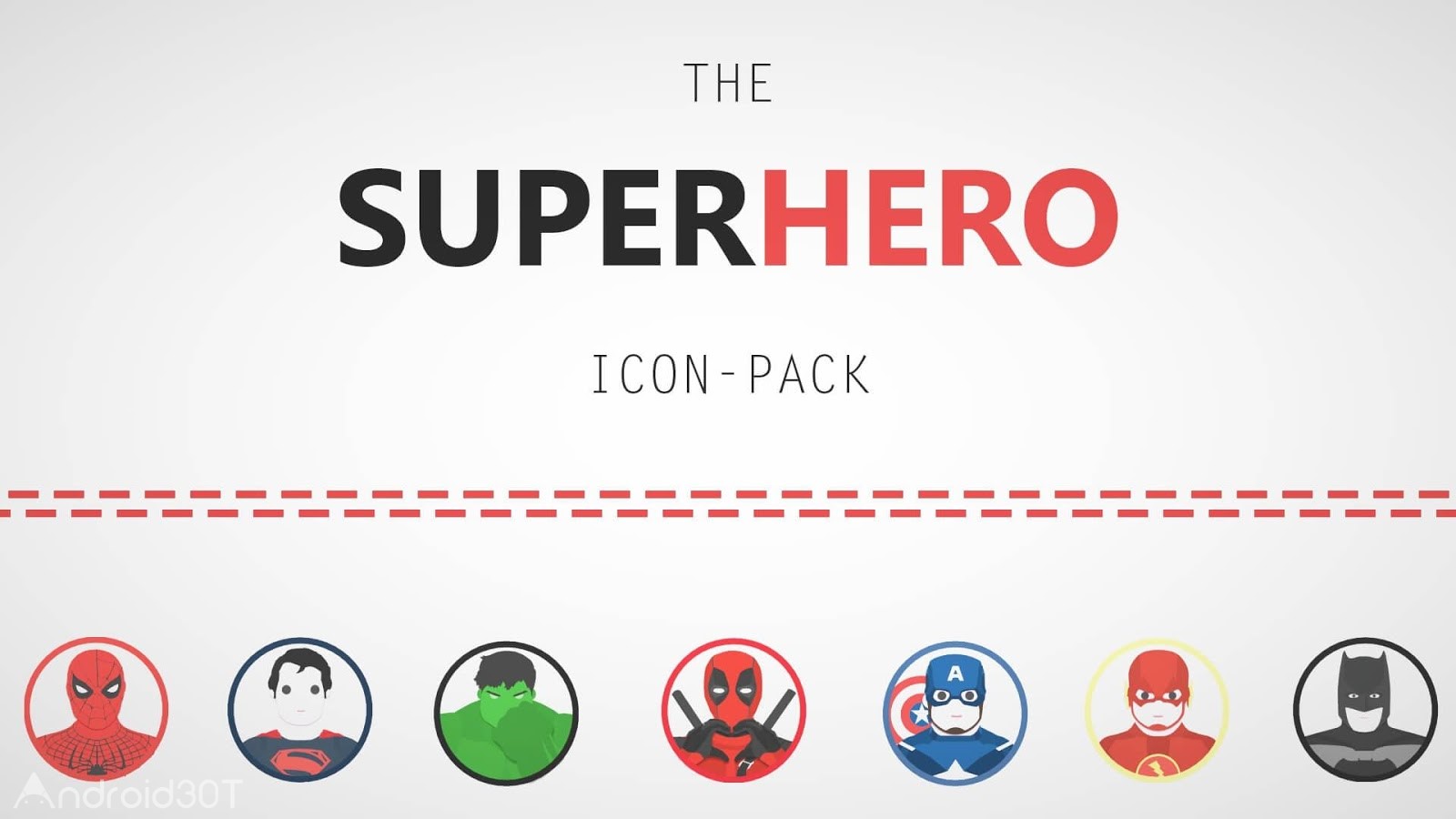 دانلود 1.5 The Superhero-Icon Pack/Theme – مجموعه آیکون های کارتونی اندروید