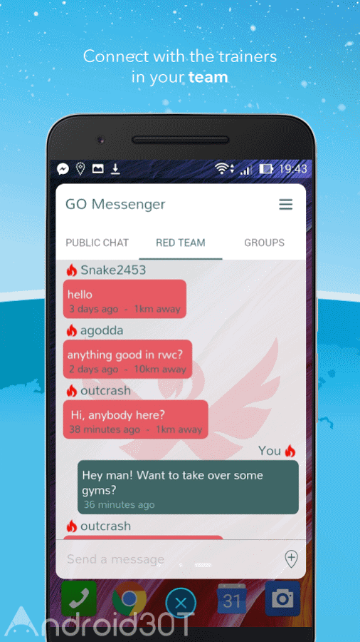 Messenger for Pokémon GO 2.6 – مسنجر پوکمون گو اندروید
