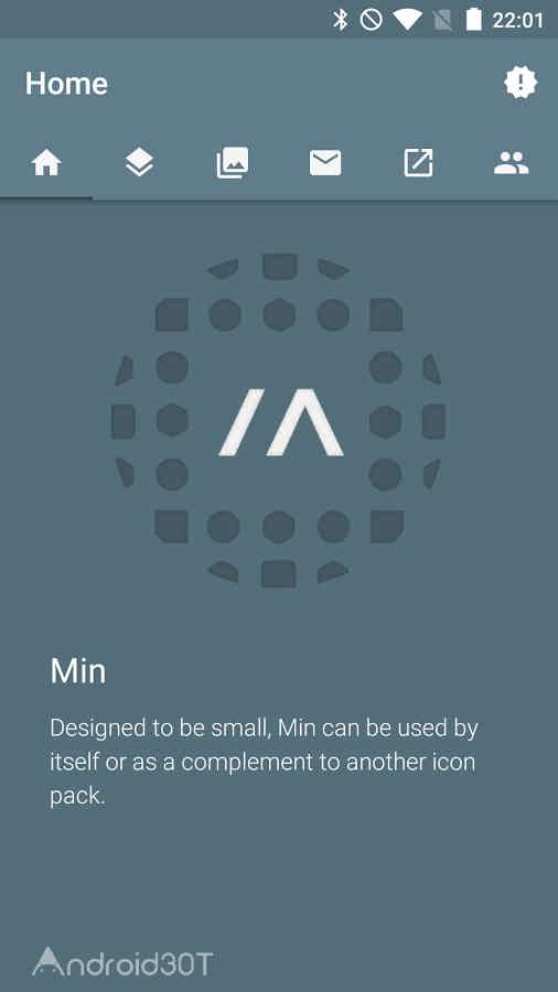 دانلود 4.0.6.1 Min – Icon Pack – مجموعه آیکون های کوچک برای اندروید