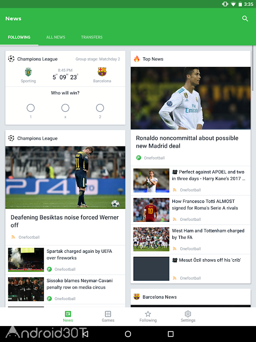 دانلود 14.33.0 Onefootball Live Soccer Scores – برنامه مشاهده زنده نتایج جام جهانی اندروید