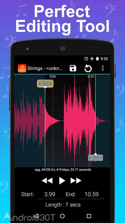 دانلود Song cutter Pro-Advance 1.5 – برنامه برش موزیک و ویدئو اندروید