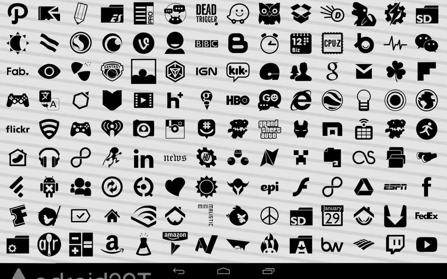 دانلود 2.4 Stamped Black Icons – مجموعه آیکون باکیفیت اندروید