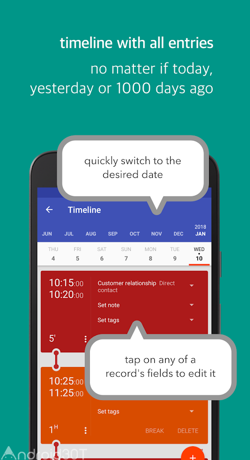دانلود Swipetimes Time Tracker Full 10.5.9 – برنامه کنترل زمان اندروید