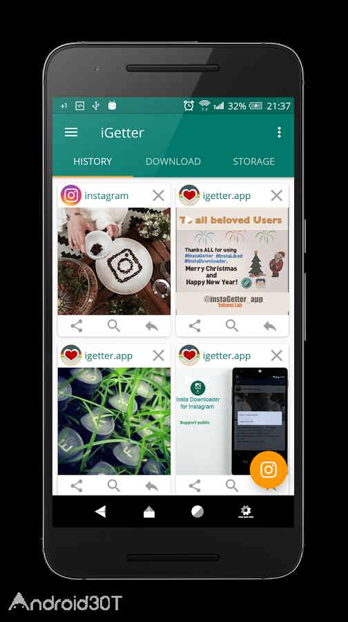 برنامه دانلود عکس و فیلم از اینستاگرام iGetter for Instagram Pro 4.4.47 اندروید