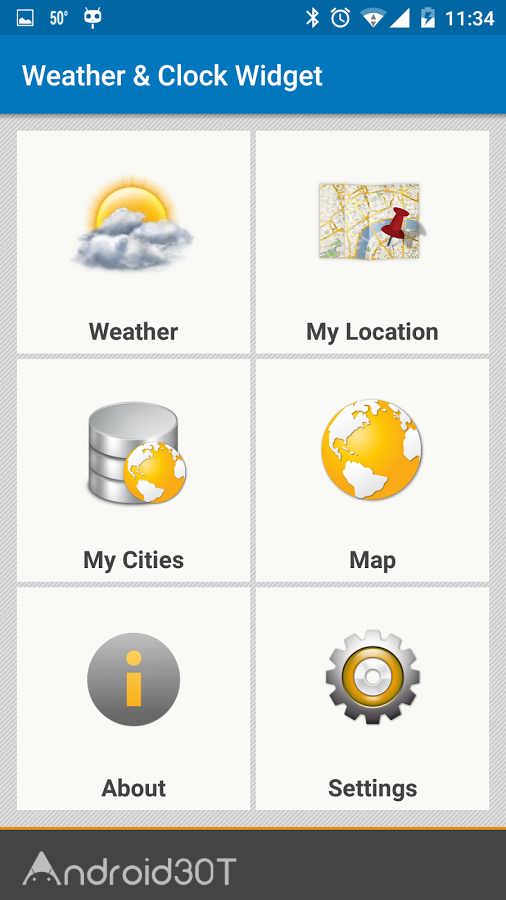 دانلود Weather & Clock Widget Ad Free 6.4.2.1 – برنامه هواشناسی اندروید