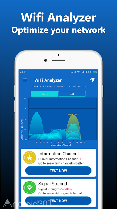 z*دانلود WiFi Analyzer – Network Analyzer 1.0.21 – برنامه آنالیز وایفای برای اندروید