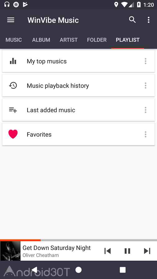 دانلود WinVibe Music Player (MP3 Audio Player) 1.3.4 – موزیک پلیر گرافیکی اندروید