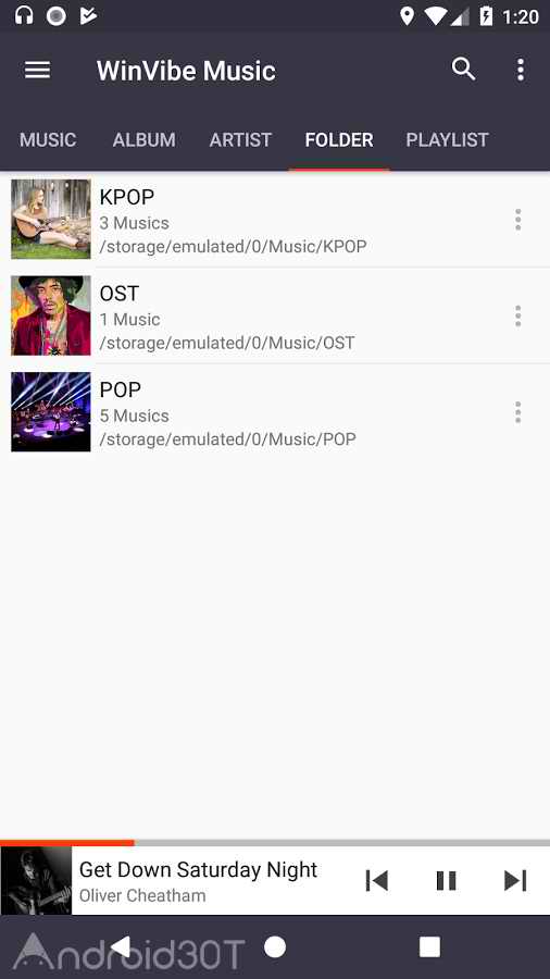 دانلود WinVibe Music Player (MP3 Audio Player) 1.3.4 – موزیک پلیر گرافیکی اندروید