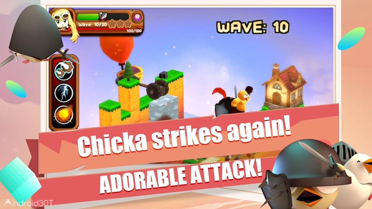 دانلود 3D TD: Chicka Invasion 1.5.0 – بازی استراتژیکی حمله مرغ ها اندروید