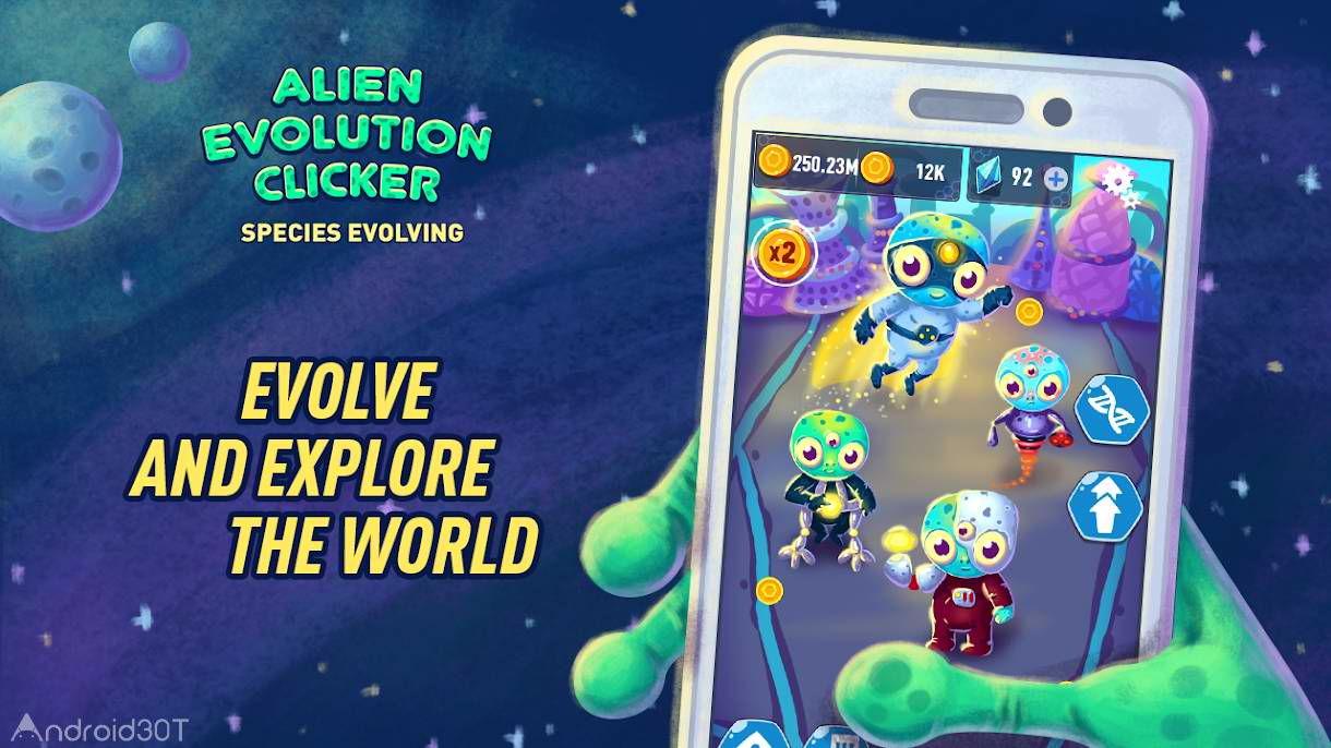 دانلود Alien Evolution Clicker: Species Evolving 1.0.19 – بازی سرگرم کننده اندروید