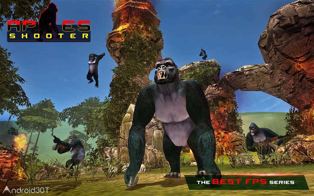 دانلود Apes Hunter – Jungle Survival 1.1.3 – بازی اکشن شکارچی میمون اندروید