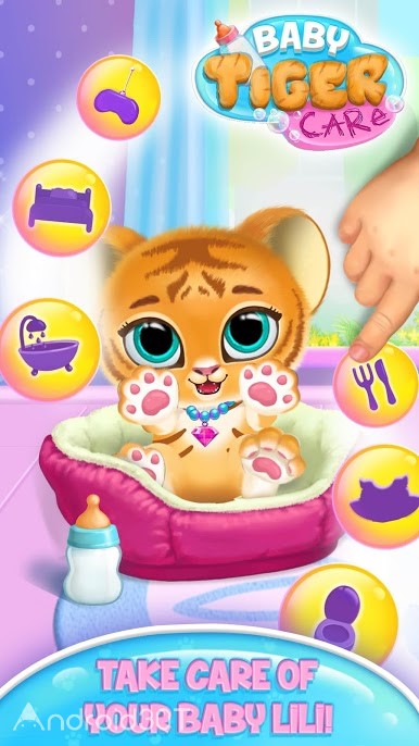 دانلود Baby Tiger Care My Cute Virtual Pet Friend 1.0.99 – بازی مراقبت از بچه ببر اندروید