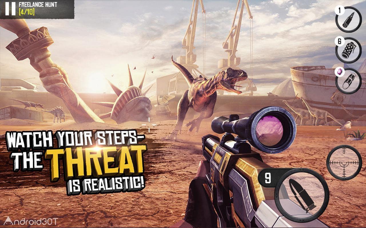 دانلود Best Sniper: Shooting Hunter 3D 1.07.7 – بازی شکارچی دایناسورها اندروید