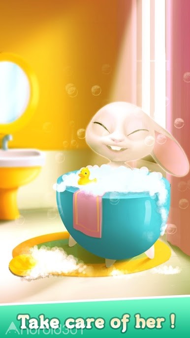 دانلود Bu the Baby Bunny – Cute pet care game 1.03 – بازی مراقبت از حیوان خانگی اندروید
