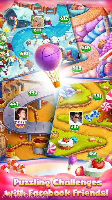 دانلود Candy Charming -Match 3 Games 21.7.3051 – بازی پازلی آب نبات های رنگی اندروید