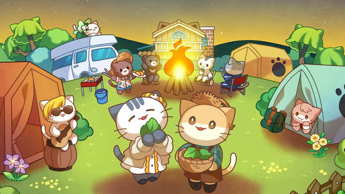 دانلود 2.22 Cat Forest – Healing Camp‏ – بازی شبیه سازی اردوگاه جنگلی اندروید