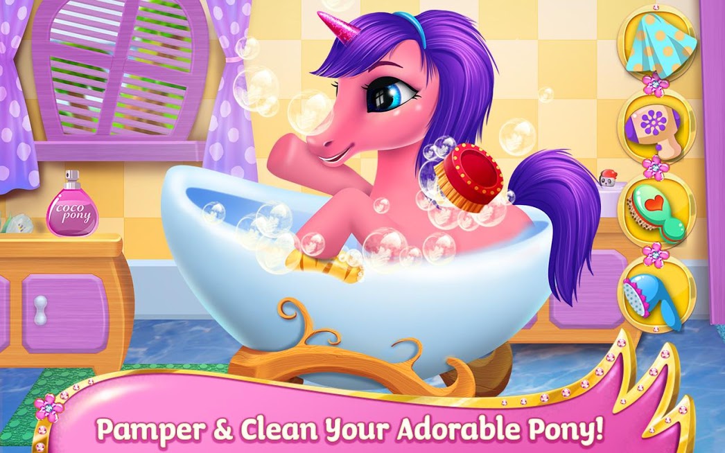 دانلود Coco Pony – My Dream Pet 1.0.7 – بازی کودکانه مراقبت از پونی اندروید