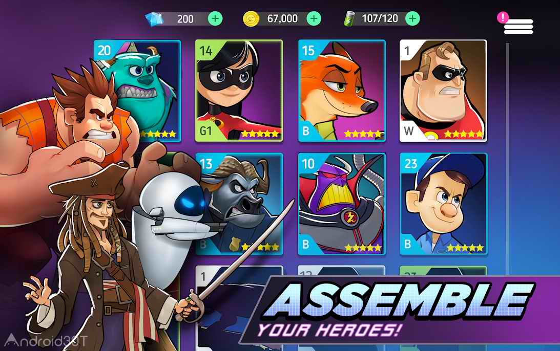 دانلود Disney Heroes: Battle Mode 4.3 – بازی استراتژیکی قهرمانان دیزنی اندروید