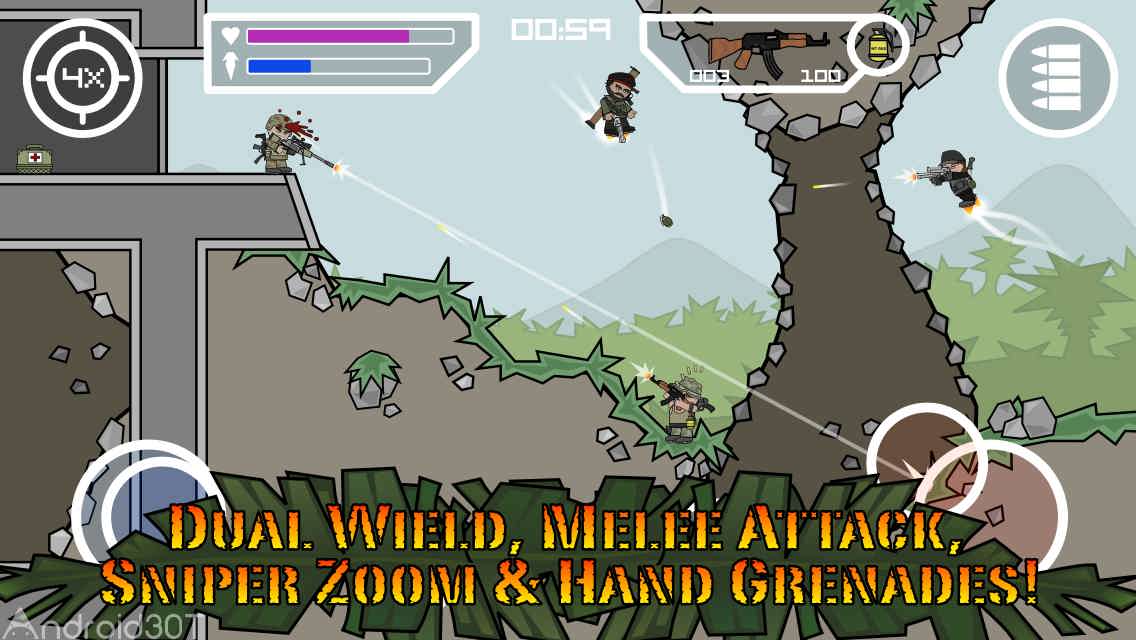 دانلود Doodle Army 2 : Mini Militia 5.3.7 – بازی اکشن جنگ ارتش احمق اندروید