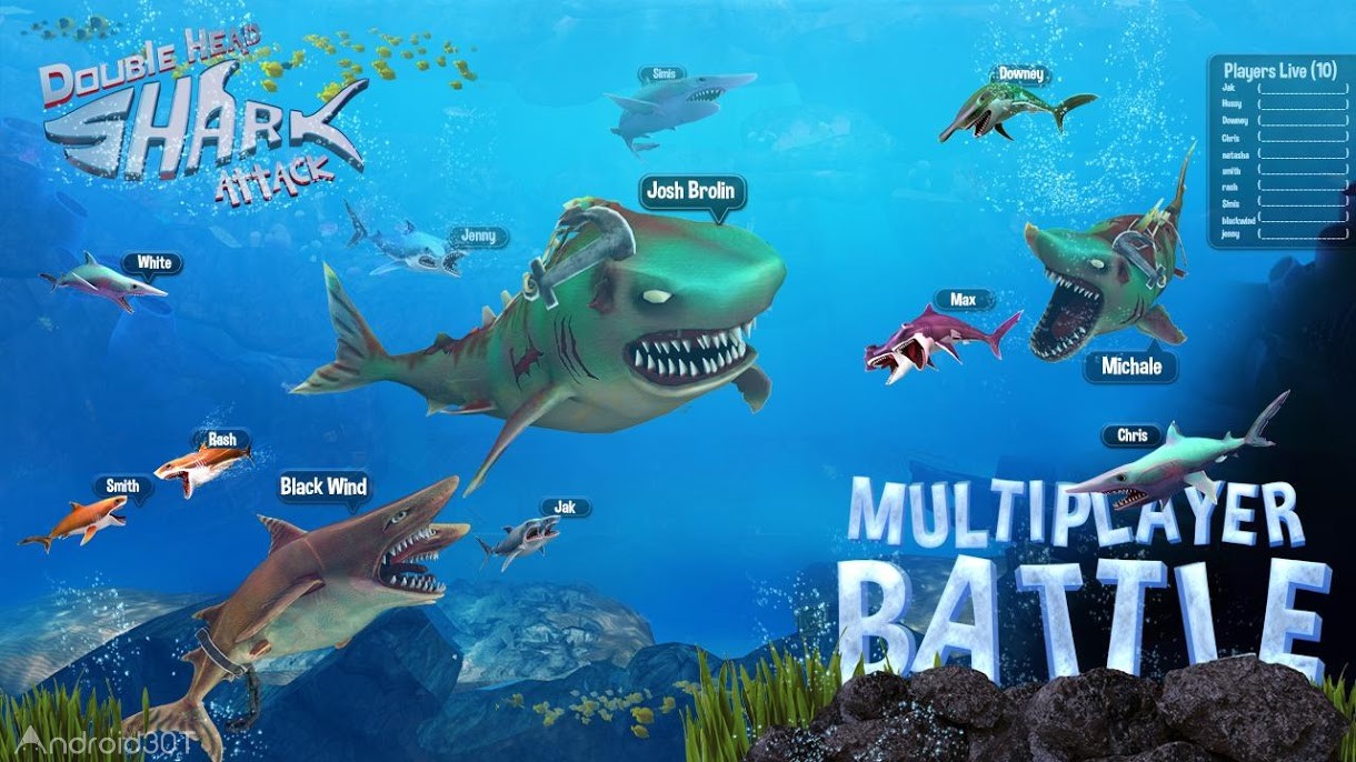 دانلود Double Head Shark Attack Multiplayer 4.7 – بازی نبرد کوسه ها برای اندروید