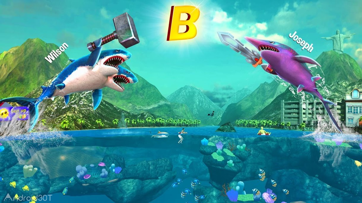 دانلود Double Head Shark Attack Multiplayer 4.7 – بازی نبرد کوسه ها برای اندروید