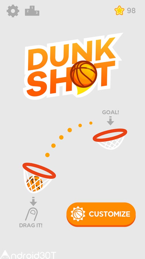 دانلود Dunk Shot 1.4.6 – بازی جدید پرتاب توپ اندروید