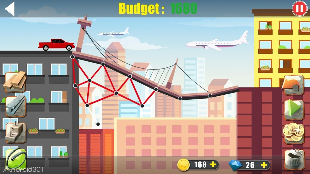دانلود Elite Bridge Builder- Mobile Fun Construction Game 1.1.3 – بازی جالب پل سازی برای اندروید