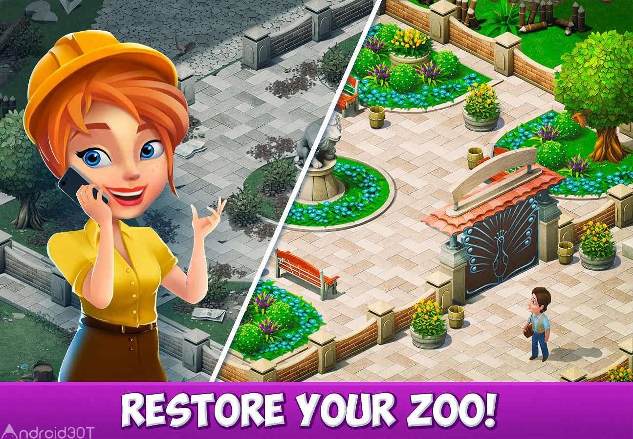 دانلود Family Zoo: The Story 2.3.6 – بازی پازل باغ وحش خانوادگی اندروید