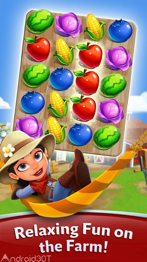 دانلود FarmVille: Harvest Swap 1.0.3422 – بازی پازل مزرعه داری و کشاورزی اندروید