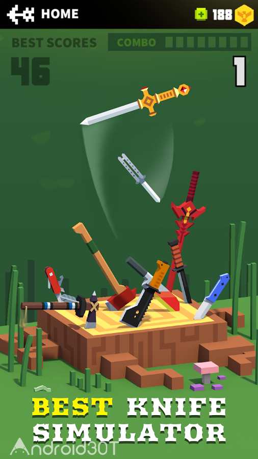 دانلود Flippy Knife 2.0.5 – بازی سرگرم کننده پرتاب چاقو اندروید