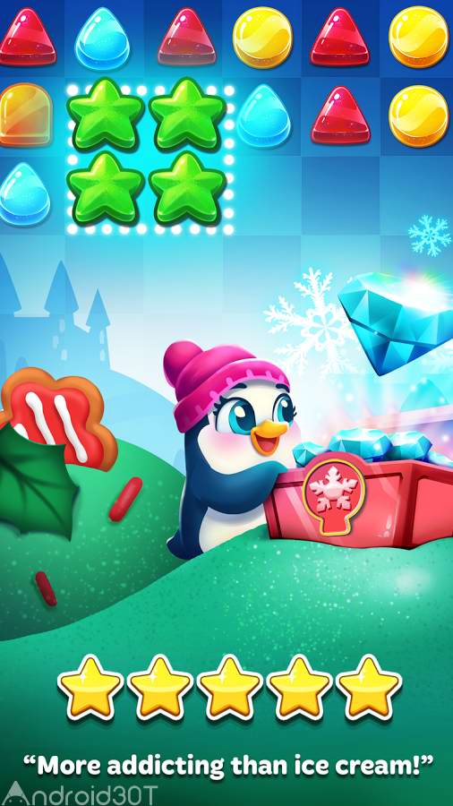 دانلود Frozen Frenzy Mania – Match 3 2.7.1g – بازی پازل بستنی های رنگی اندروید
