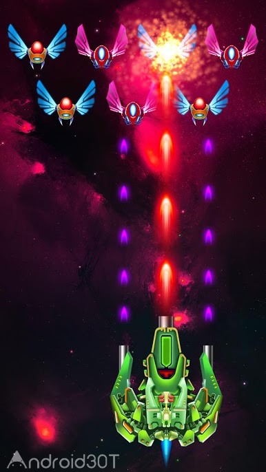 دانلود Galaxy Attack: Alien Shooter 42.8 – بازی آرکید نبرد کهکشان اندروید