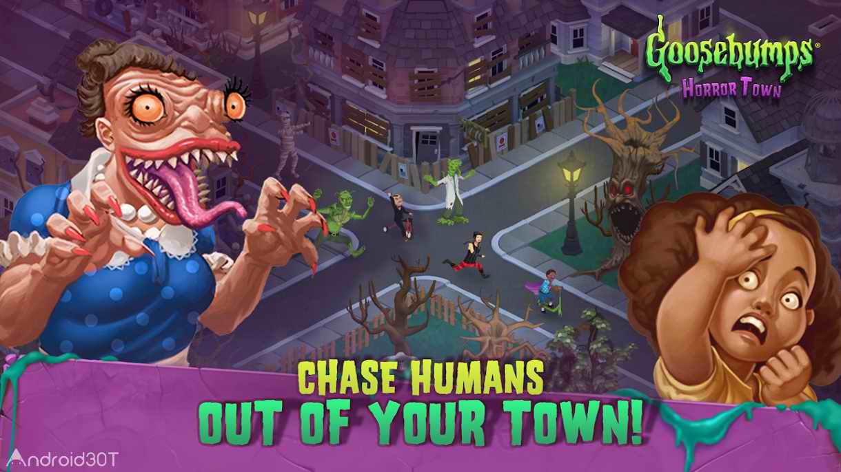 دانلود Goosebumps HorrorTown – Monsters City Builder 0.3.2 – بازی شبیه سازی ترسناک برای اندروید