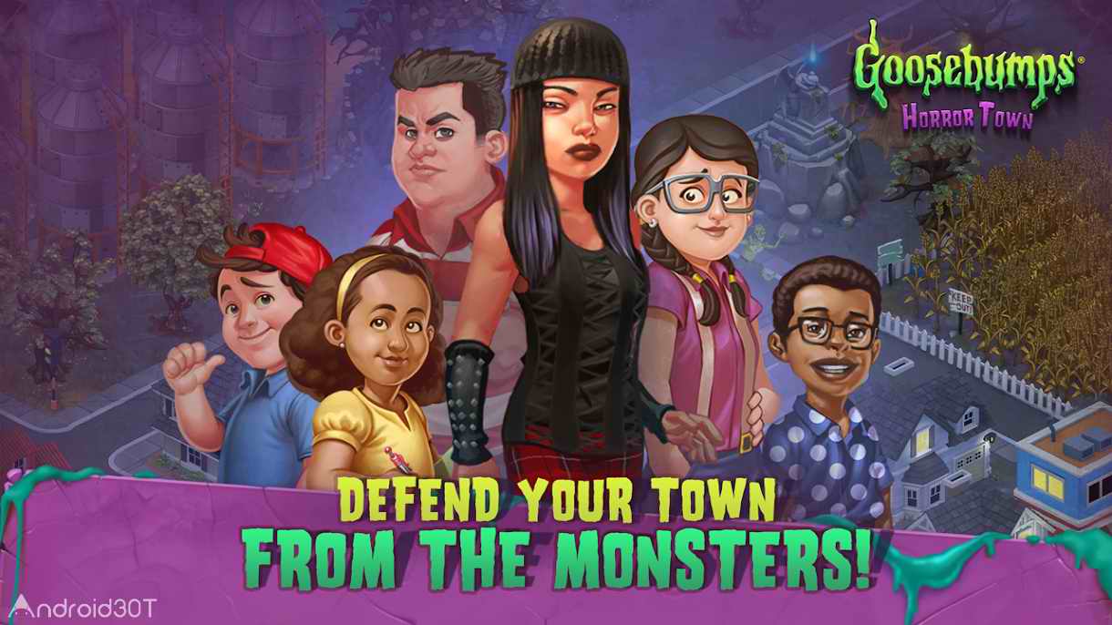 دانلود Goosebumps HorrorTown – Monsters City Builder 0.3.2 – بازی شبیه سازی ترسناک برای اندروید
