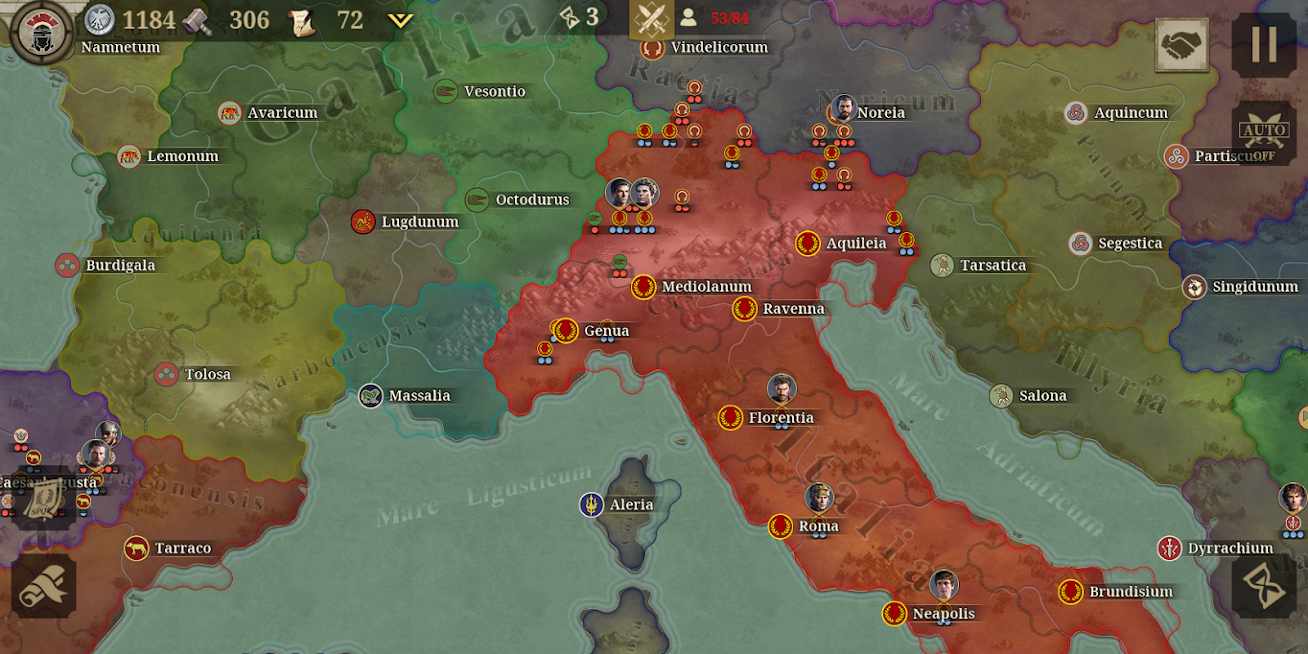دانلود Great Conqueror：Rome 2.5.0 – بازی استراتژیکی تسخیر کننده رم اندروید