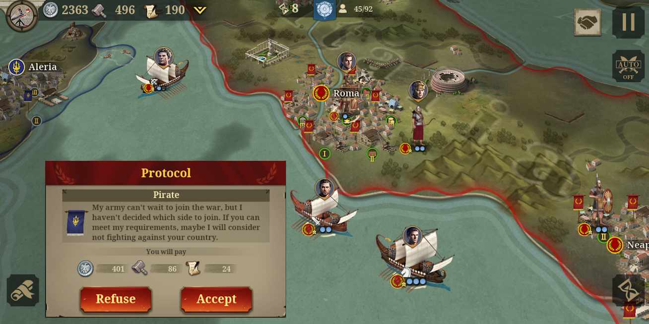 دانلود Great Conqueror：Rome 2.7.2 – بازی استراتژیکی تسخیر کننده رم اندروید