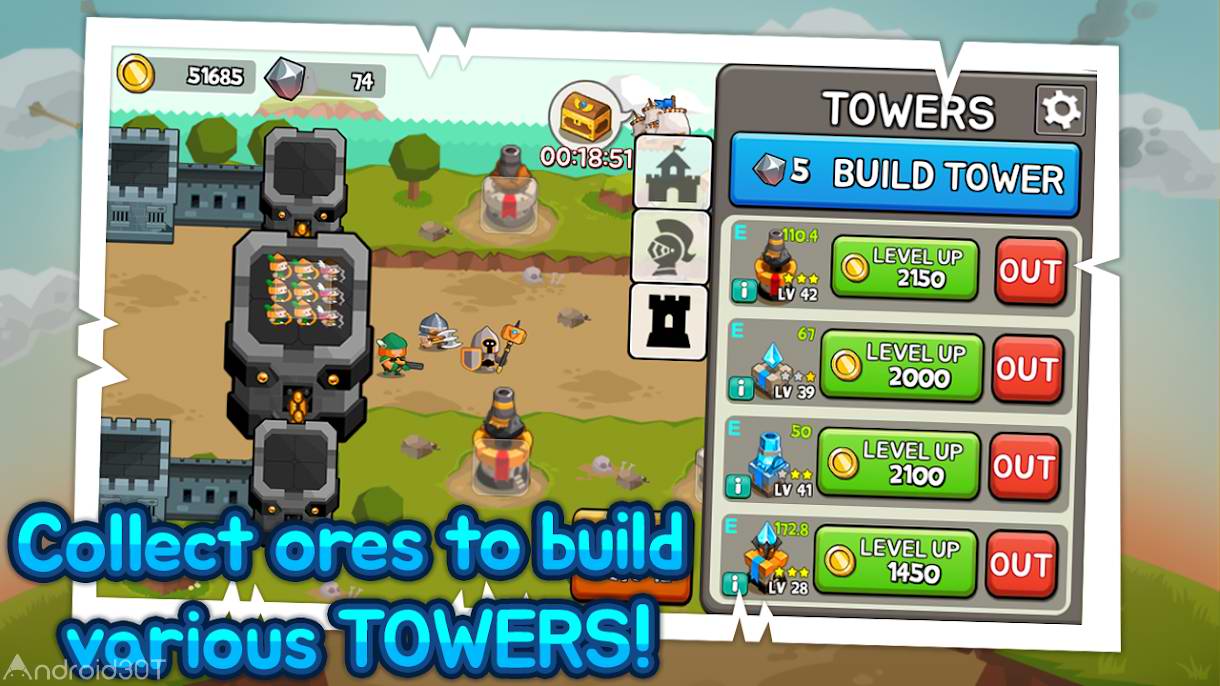 دانلود Grow Tower: Castle Defender TD 1.7.80 – بازی استراتژیکی مدافع قلعه اندروید