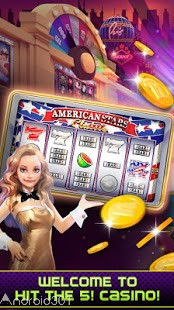 دانلود Hit the 5 Casino – Free Slots 1.0.47 – بازی تفننی جالب برای اندروید